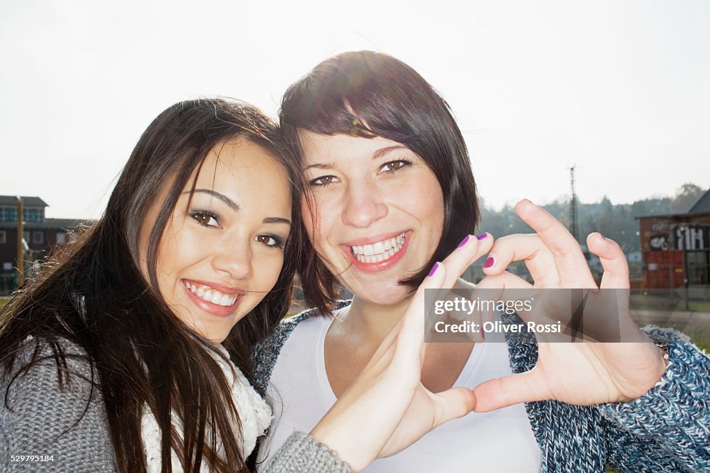 Portrait of two young women