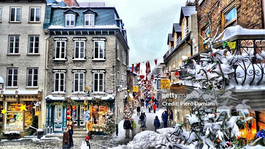 Quebec city in winter