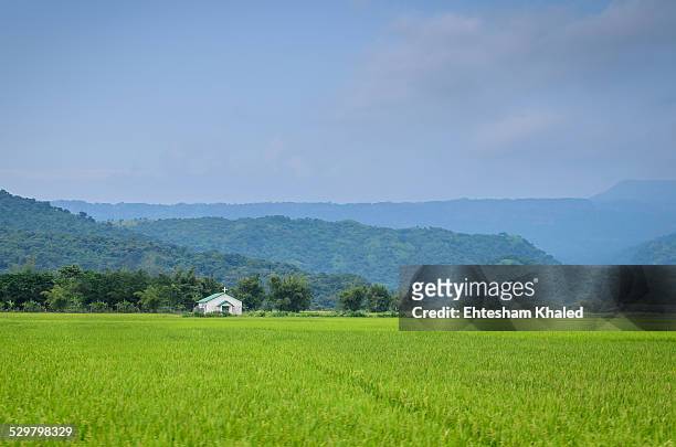 peaceful church - bangladesh village stock pictures, royalty-free photos & images