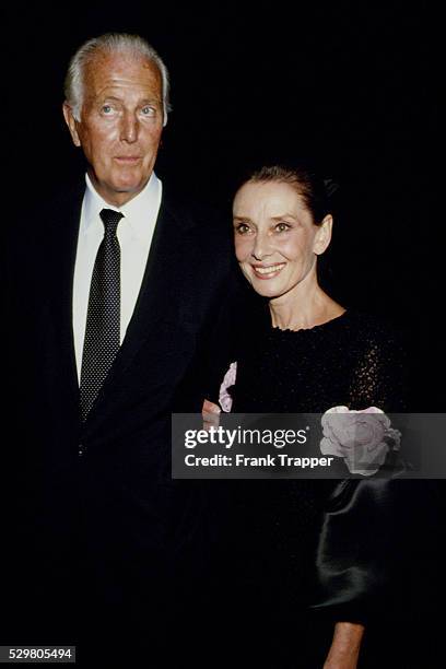 French fashion designer Hubert de Givenchy with British actress Audrey Hepburn.