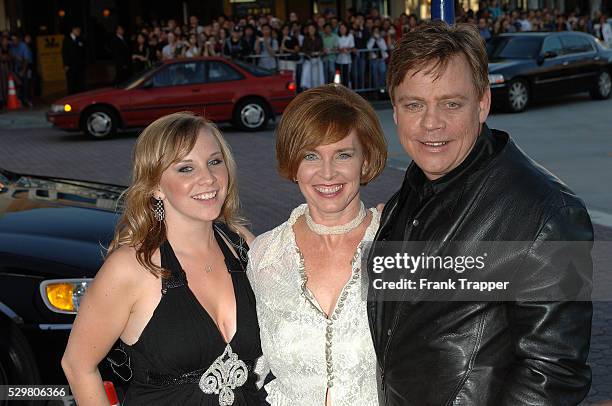 Mark Hamill and his family arrive at the charity premiere of "Star Wars: Episode III - Revenge of the Sith," a benefit for "Artists for a New South...