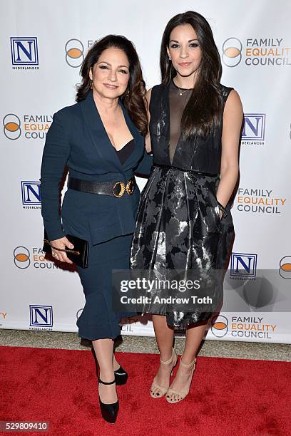 Singer and producer Gloria Estefan and actress and singer Ana Villafane attend Family Equality Council's 11th Annual Night at the Pier hosted by...