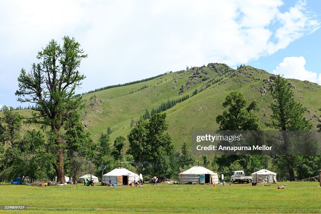 Ger camp in Terelj National Park, Mongolia