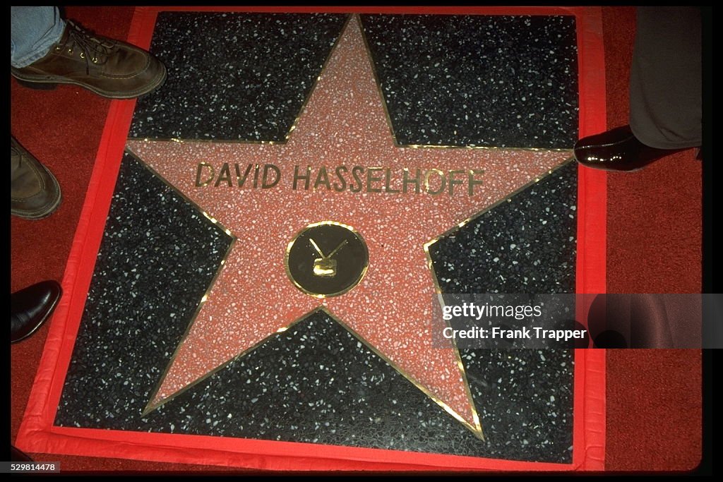 DAVID HASSELHOFF HONOURED BY THE 'WALK OF FAME'