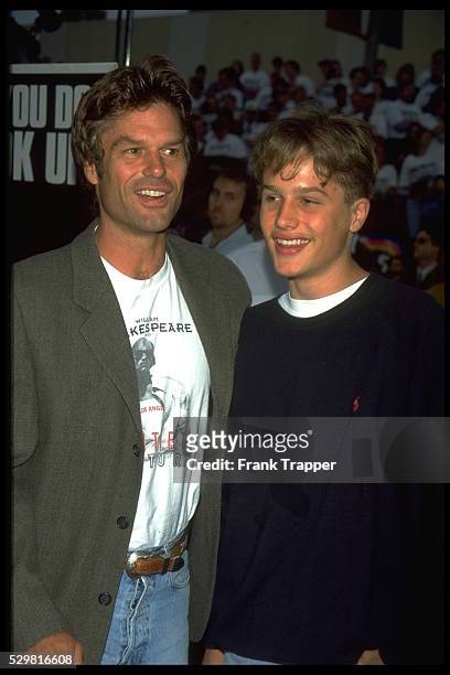 Premiere of 'Independence Day' by Roland Emmerich: actor Harry Hamlin with his son Dimitri Hamlin.