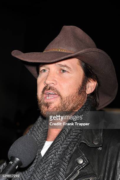 Singer Billy Ray Cyrus arrives at the world premiere of "Joyful Noise" held at Grauman's Chinese Theater in Hollywood.