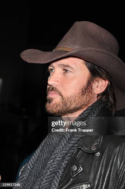 Singer Billy Ray Cyrus arrives at the world premiere of "Joyful Noise" held at Grauman's Chinese Theater in Hollywood.