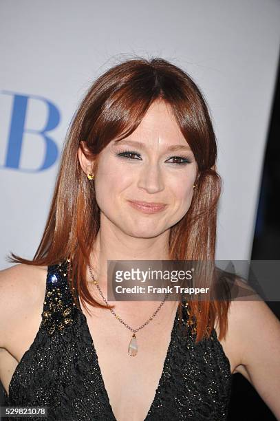 Actress Ellie Kemper arrives at the People's Choice Awards 2012 held at Nokia Theater L.A. Live in Los Angeles.