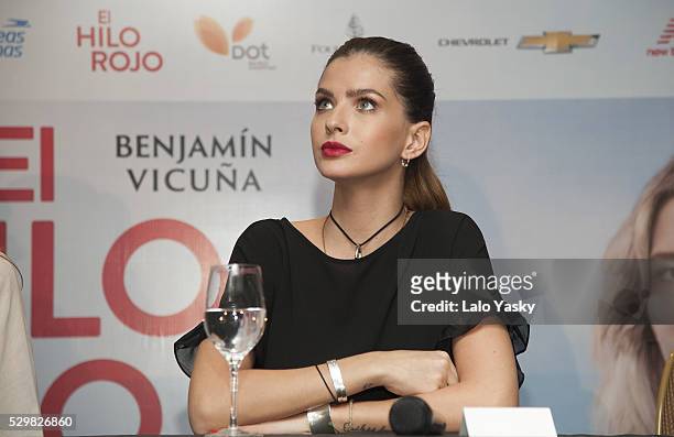 Actress Eugenia 'La China' Suarez attends a press conference to present 'El Hilo Rojo' at the Four Seasons Hotel on May 9, 2016 in Buenos Aires,...