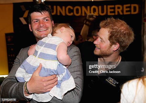 Prince Harry with Dave Henson during a reception for the Invictus Games Foundation at the Invictus Games Orlando 2016 at ESPN Wide World of Sports on...