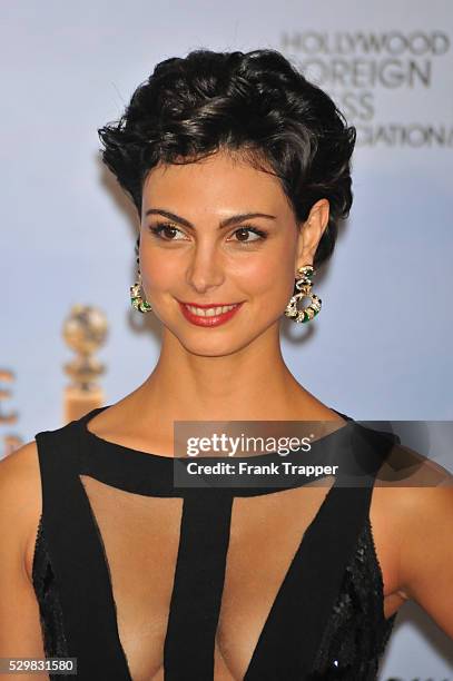 Actress Morena Baccarin poses in the press room at the 69th Annual Golden Globe Awards held at the Beverly Hilton Hotell.