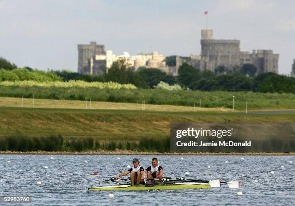 Ali Brown and James Stephenson of Great Britain in action during ...