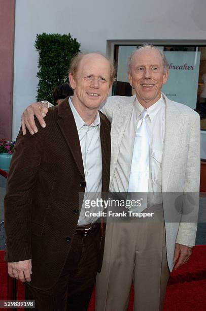 Ron Howard and Rance Howard arrive at the world premiere of "Cinderella Man" at The Gibson Amphitheatre, Universal Citywalk, benefiting Best Buddies....