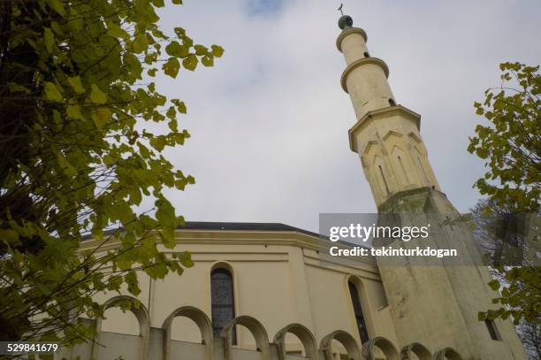 historical arabic mosque at brussel belgium - mosque stock pictures, royalty-free photos & images