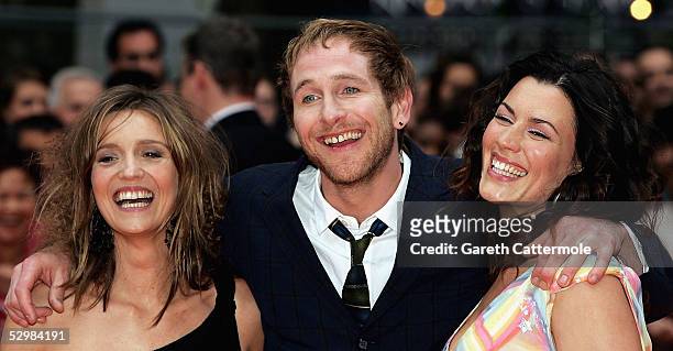 Beatriz Batarda, Paul Kaye and Kate Magowan arrive at the UK premiere of "It's All Gone Pete Tong" at Empire Leicester Square on May 26, 2005 in...