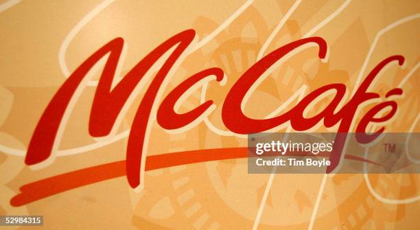 McCafe sign is seen at a newly constructed McDonald's restaurant May 26, 2005 in Oak Brook, Illinois. The Oak Brook McCafe, one of about four others...