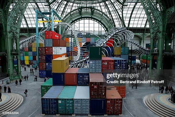 Illustration view during the 'Empires' exhibition of Huang Yong Ping as part of Monumenta 2016 - Opening at Le Grand Palais on May 9, 2016 in Paris,...