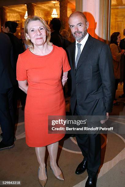 President of the Versailles Castle, Catherine Pegard and Jean-Paul Cluzel attend the dinner following the 'Empires' exhibition of Huang Yong Ping as...