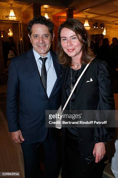 Curator of the Exhibition Jean de Loisy and his wife Karen attend the dinner following the 'Empires' exhibition of Huang Yong Ping as part of...