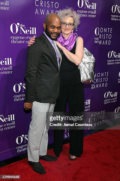 Forrest McClendon and Rachel Jett attend the 16th Annual Monte Cristo Award ceremony honoring George C. Wolfe presented by The Eugene O'Neill Theater...