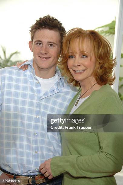 Actress/Singer Reba McEntire and son Shelby arrive at the premiere of "Charlotte's Web" held at the ArcLight Cinema in Hollywood.