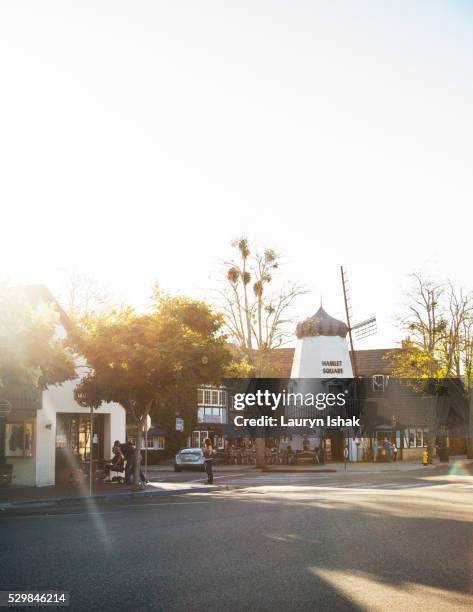 downtown solvang, california - solvang stock pictures, royalty-free photos & images