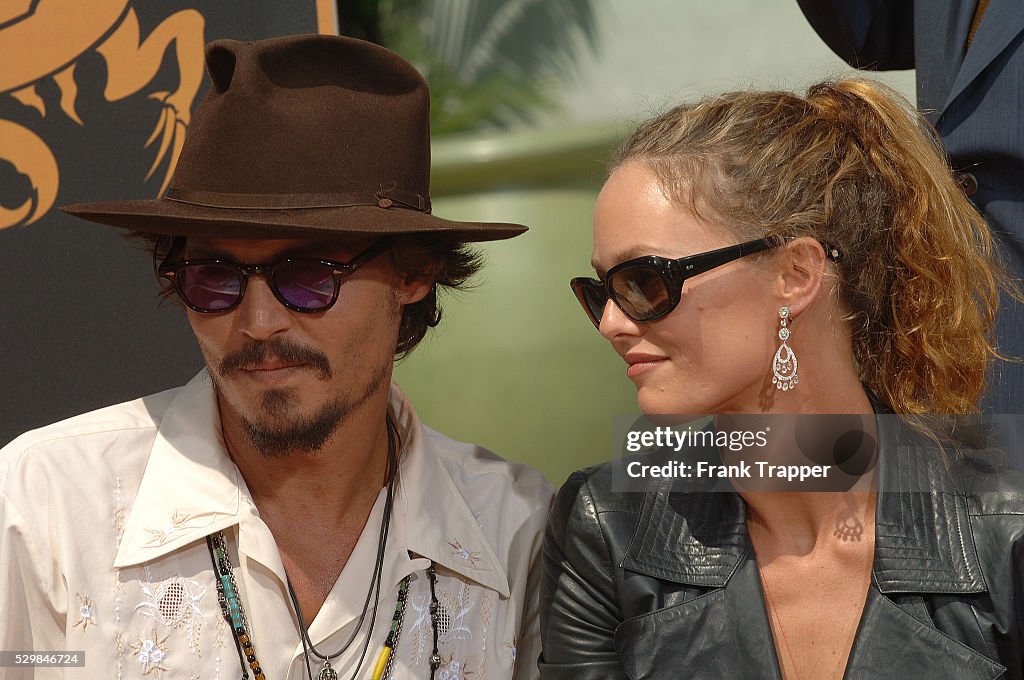 Johnny Depp Honored at Hand and Footprints Ceremony