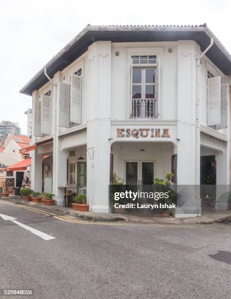 the exterior at esquina, jiak chuan road, singapore - lauryn ishak stock-fotos und bilder