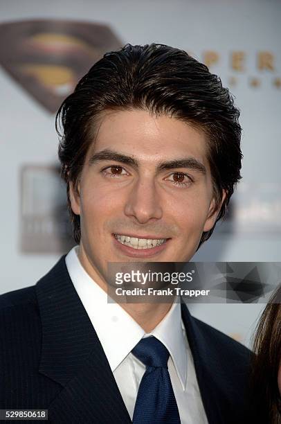 Actor Brandon Routh arrives at the world premiere of "Superman Returns" held at Mann Village and Bruin Theaters.
