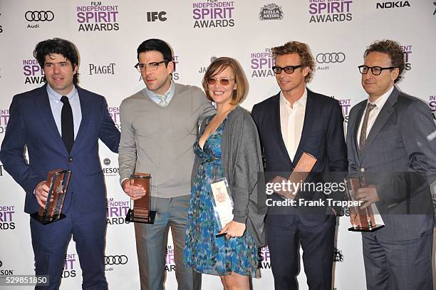 Director J.C. Chandor, Actor Zachary Quinto, Actor Tiffany Little Canfield, Actor Simon Baker and Casting Director Bernard Telsey with the Robert...