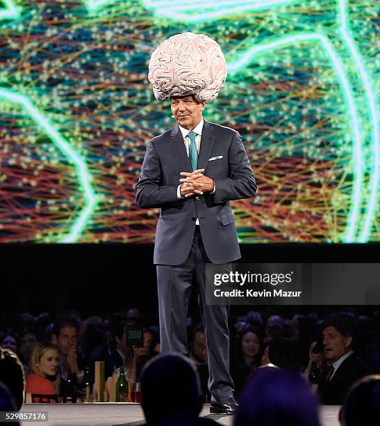 Founder of Robin Hood, Paul Tudor Jones speaks onstage during The Robin Hood Foundation's 2016 Benefit at Jacob Javitz Center on May 9, 2016 in New...