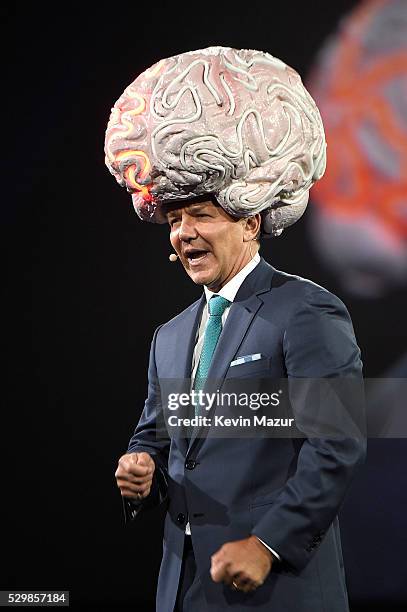 Founder of Robin Hood, Paul Tudor Jones speaks onstage during The Robin Hood Foundation's 2016 Benefit at Jacob Javitz Center on May 9, 2016 in New...