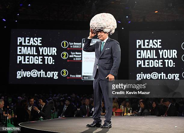 Founder of Robin Hood, Paul Tudor Jones speaks onstage during The Robin Hood Foundation's 2016 Benefit at Jacob Javitz Center on May 9, 2016 in New...