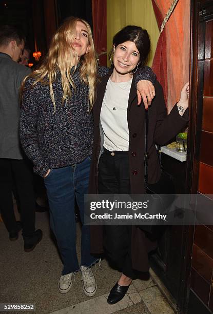 Designer Pamela Love and guest attend the launch of Ally Hilfiger's book, 'Bite Me' hosted by Ally and Tommy Hilfiger at The Jane Hotel on May 9,...