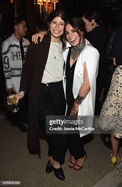 Designer Pamela Love and author Ally Hilfiger attend the launch of Ally Hilfiger's book, 'Bite Me' hosted by Ally and Tommy Hilfiger at The Jane...