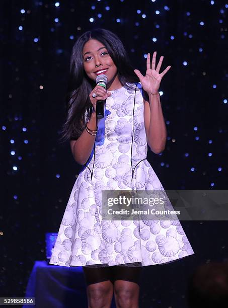 Adrienne Warren performs onstage at the 16th Annual Monte Cristo Award ceremony honoring George C. Wolfe presented by The Eugene O'Neill Theater...