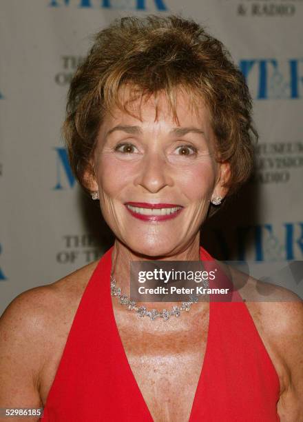 Judge Judy Sheindlin attends the Museum of Television and Radio gala honoring of Merv Griffin at the Waldorf Astoria on May 26, 2005 in New York City.