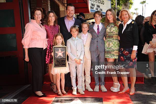 Actor Chris O'Donnell and family pose at the ceremony that honored him with a Star on the Hollywood Walk of Fame.