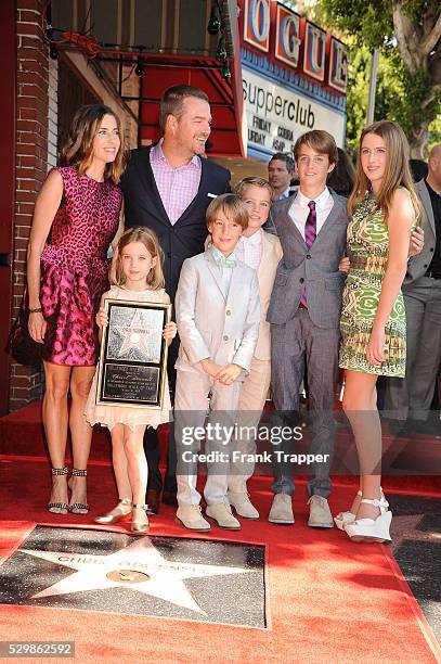 Actor Chris O'Donnell and family pose at the ceremony that honored him with a Star on the Hollywood Walk of Fame.