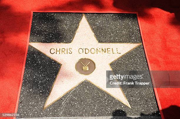 Actor Chris O'Donnell Star on the Hollywood Walk of Fame.