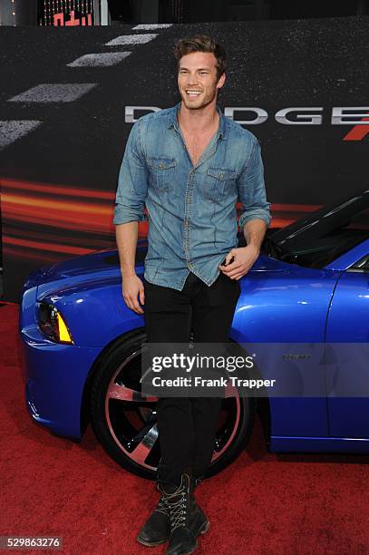 Actor Derek Theler arrives at the premiere of Fast & Furious 6 held at Universal CityWalk and Gibson Amphitheater, Universal Studios Hollywood.