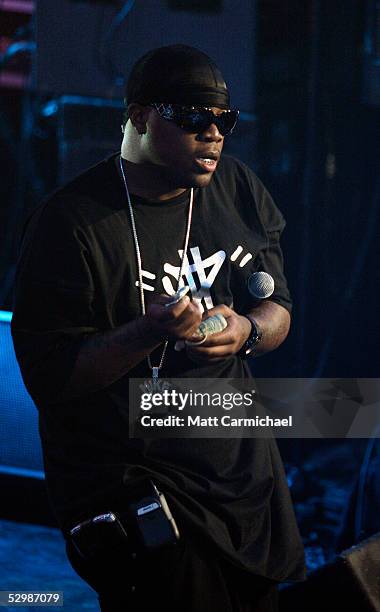 Mike Jones performs as MTV2 Presents "$2 Bill" Concert With Fat Joe & Friends May 26, 2005 at The Vic Theater in Chicago, Illinois. The shows are...