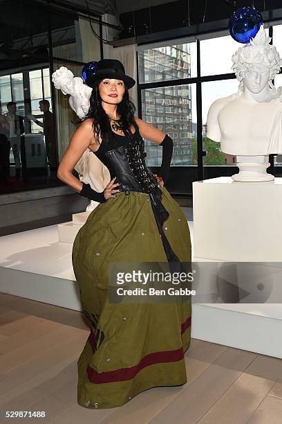 Model Irina Pantaeva attends the Jeff Koons x Google launch on May 09, 2016 in New York, New York.