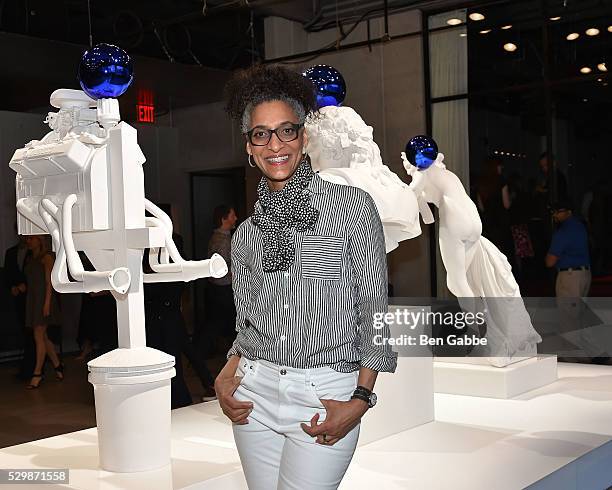 Chef Carla Hall attends the Jeff Koons x Google launch on May 09, 2016 in New York, New York.