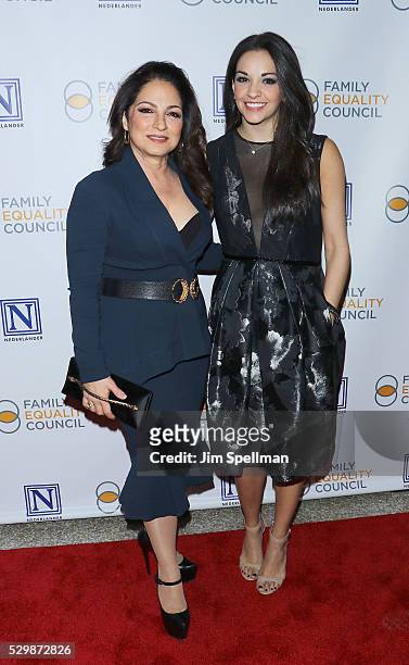 Singer/songwriter Gloria Estefan and actress Ana Villafane attend the 11th Annual Family Equality Council Night at the Pier at Pier 60 on May 9, 2016...