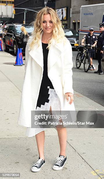 Actress Kaley Cuoco is seen on May 9, 2016 in New York City.