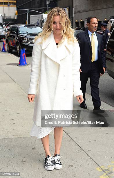 Actress Kaley Cuoco is seen on May 9, 2016 in New York City.