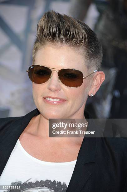 Musician Natalie Maines arrives at the premiere of The Lone Ranger held at Disney California Adventure Park in Anaheim, California