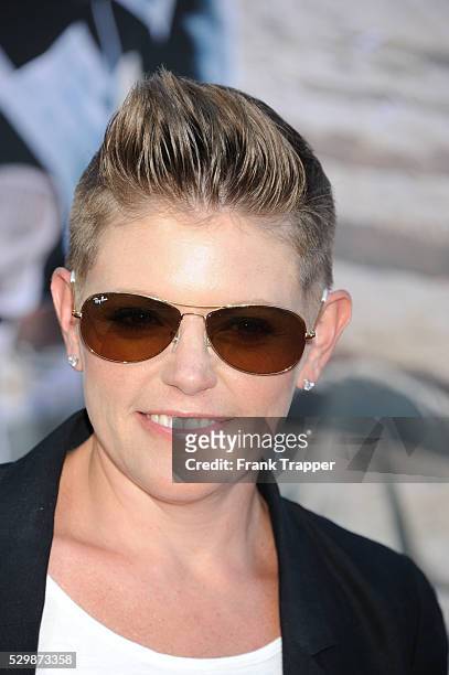 Musician Natalie Maines arrives at the premiere of The Lone Ranger held at Disney California Adventure Park in Anaheim, California