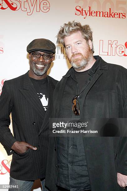 Actor Eriq Ebouaney and Director Mark Bamford arrive at Life & Style Magazine's Stylemakers 2005, a runway show and charity auction held at...